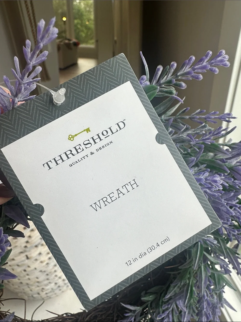 Threshold Purple Lavender Wreath – Decorative Holiday Accent